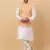 Men Cream Kurta and Churidar with Peach sequence Striped Nehru Jacket