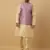 Men's Beige Kurta and Churidar With Sequenced Cotton Silk Nehru Jacket