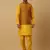 Men's Gold Kurta and Churidar With Sequenced Cotton Silk Nehru Jacket