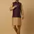 Men's Beige Kurta and Churidar With Jacquard Floral Nehru Jacket