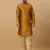 Men's Mustard Sequenced Kurta and Churidar With Jacquard Floral Mustard Nehru Jacket
