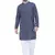 men's charcoal grey lyocell long kurta  