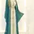 Opulent Turquoise and White Layered Kaftan Dress