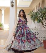 PREMIUM DESIGNER READYMADE GOWN WITH DUPPTA