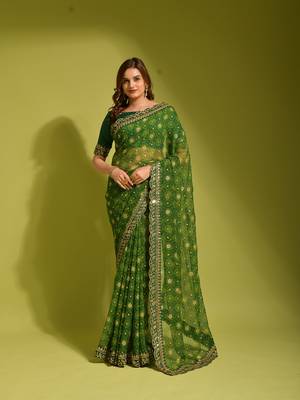 Women Georgette Party Wear Saree 1