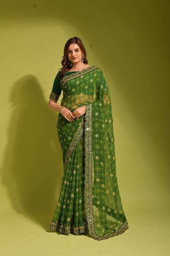 Women Georgette Party Wear Saree