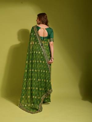 Women Georgette Party Wear Saree 3