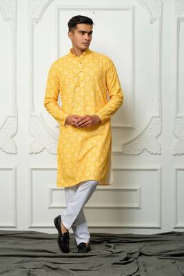 Aadarsh Yellow Kurta 1