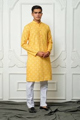 Aadarsh Yellow Kurta 2