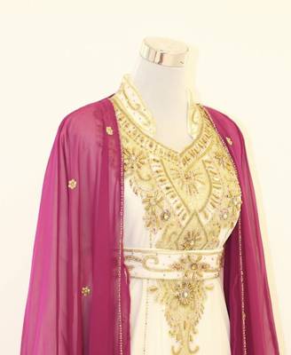 Rani & White Handcrafted Zari work Stitched Dress Georgette Kaftan Party Wear Wedding Dresses 2