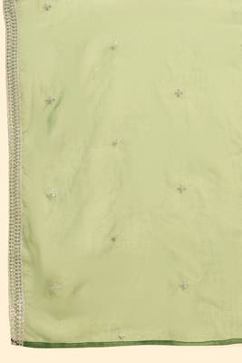 Green Silk Embroidery Salwar Suit Set Kurta Pant with Dupatta for Women 9