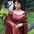 Maroon Woven Faux Kanjivaram Silk Saree With Blouse Piece