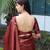 Maroon Woven Faux Kanjivaram Silk Saree With Blouse Piece