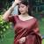 Maroon Woven Faux Kanjivaram Silk Saree With Blouse Piece