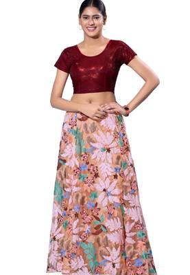 Non-Padded Shimmer Round Neck  Blouse 4