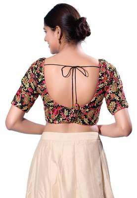Padded Silk Sweatheart Neck  Blouse 2