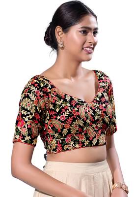 Padded Silk Sweatheart Neck  Blouse 3