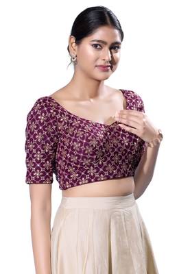 Padded Silk Sweatheart Neck  Blouse 3