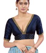 Padded silk V-Neck  Blouse