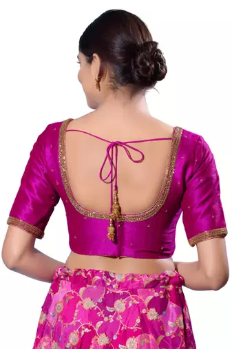 Padded silk Sweatheart Neck  Blouse