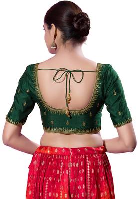 Padded silk Round Neck  Blouse 3