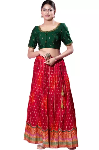 Padded silk Round Neck  Blouse