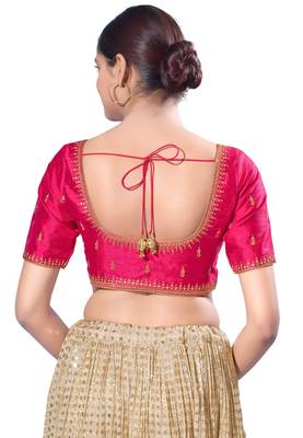 Padded silk Round Neck  Blouse 2