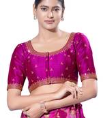 Padded silk Square Neck  Blouse