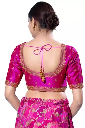 Padded silk Square Neck  Blouse