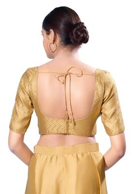 Padded Brocade Square Neck  Blouse 2