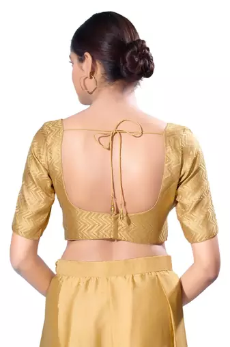 Padded Brocade Square Neck  Blouse