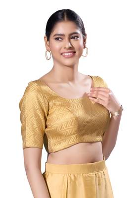 Padded Brocade Square Neck  Blouse 3