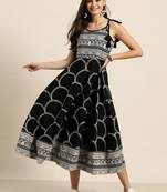 Flared designer ethnic sleeveless anarkali gown for womens & girls