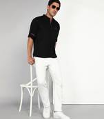 Kuons avenue men's black cotton casual short kurta