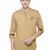 men's khaki cotton short casual kurta