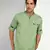 men's apple green cotton casual short kurta
