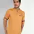 men's mustard cotton casual short kurta