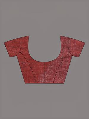 Maroon linen saree with sequined work in stripes 5