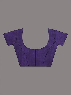 Lilac linen saree with sequined work in stripes 5