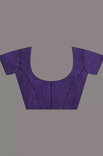 Lilac linen saree with sequined work in stripes