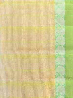 Beige Pure Cotton Taant Saree With Woven Designs Without Blouse 4