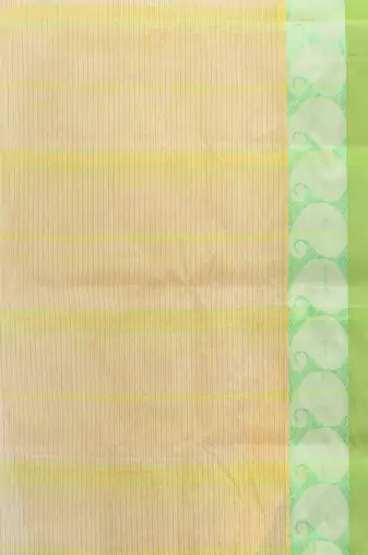 Beige Pure Cotton Taant Saree With Woven Designs Without Blouse