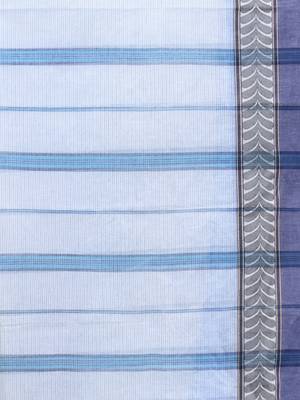 White Pure Cotton Taant Saree With Woven Designs Without Blouse 4