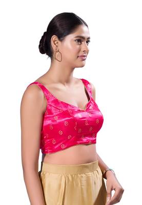 Padded Gajji Silk Sweatheart Neck  Blouse 2