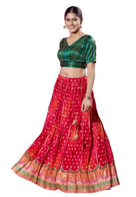 Padded Brocade V-Neck  Blouse 4