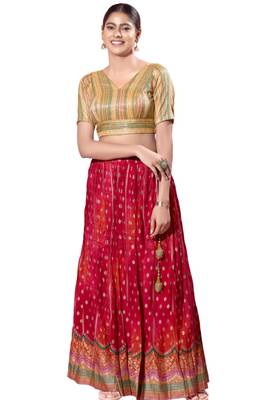 Padded Brocade V-Neck  Blouse 4