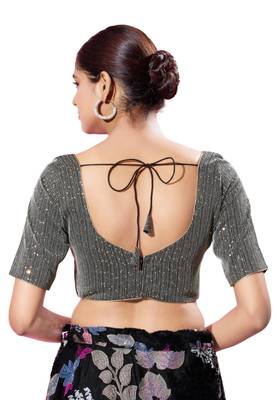 Padded Silk Sweatheart Neck  Blouse 2