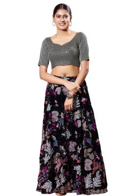 Padded Silk Sweatheart Neck  Blouse 4