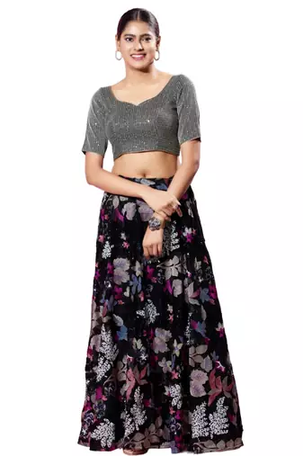 Padded Silk Sweatheart Neck  Blouse