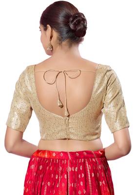 Padded Silk Sweatheart Neck  Blouse 2